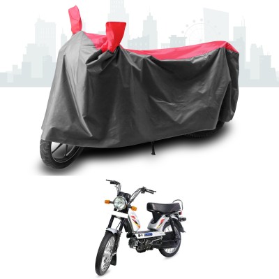 ANTHUB Two Wheeler Cover for TVS(Heavy Duty Super XL, Grey, Red)