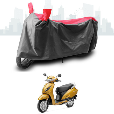 SEBONGO Two Wheeler Cover for Honda(Activa 6G, Grey, Red)