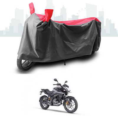 ANTHUB Two Wheeler Cover for Bajaj(Pulsar 160 NS DTS-i, Grey, Red)