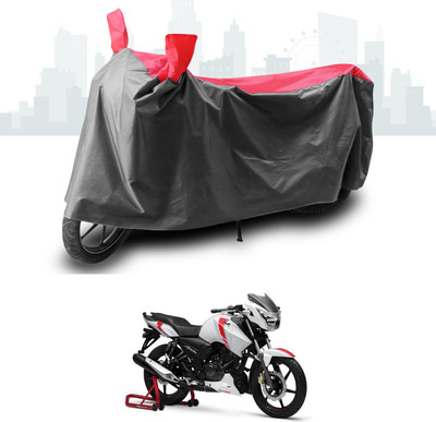 SEBONGO Two Wheeler Cover for TVS(Apache 150, Grey, Red)