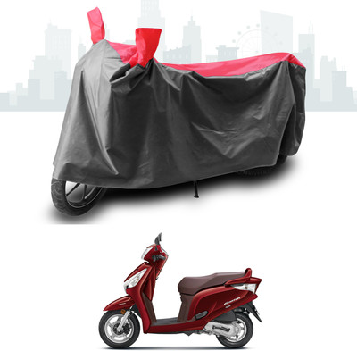 ANTHUB Two Wheeler Cover for Honda(Aviator, Grey, Red)