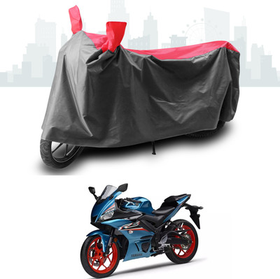 GOSHIV-car and bike accessories Two Wheeler Cover for Yamaha(YZF R3, Grey, Red)