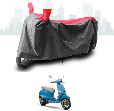 ANTHUB Two Wheeler Cover for Vespa(Elegante 150, Grey, Red)