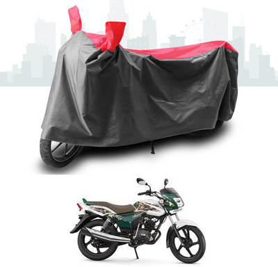 SEBONGO Two Wheeler Cover for TVS(Star City, Grey, Red)