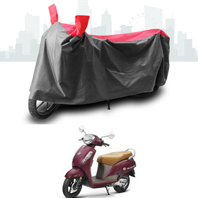 ANTHUB Two Wheeler Cover for Suzuki(Access SE, Grey, Red)