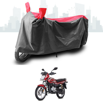 ANTHUB Two Wheeler Cover for Bajaj(ComforTec, Grey, Red)