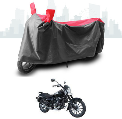 ANTHUB Two Wheeler Cover for Bajaj(Avenger 180 Street, Grey, Red)