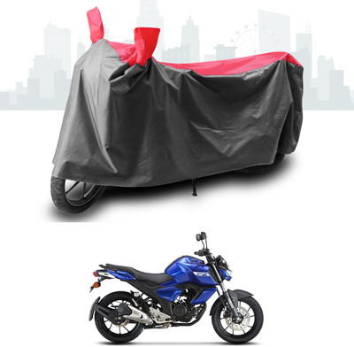 SEBONGO Two Wheeler Cover for Yamaha(FZ S V3.0 FI, Grey, Red)