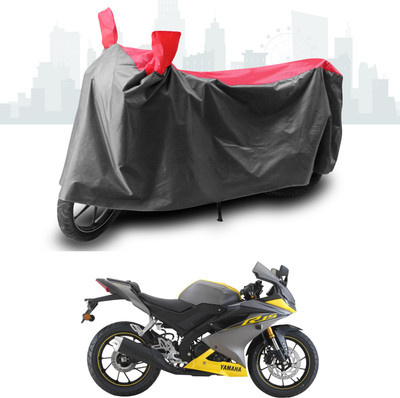 ANTHUB Two Wheeler Cover for Yamaha(YZF R15 V3.0, Grey, Red)
