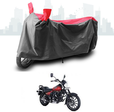 SEBONGO Two Wheeler Cover for Bajaj(Avenger Street 160, Grey, Red)