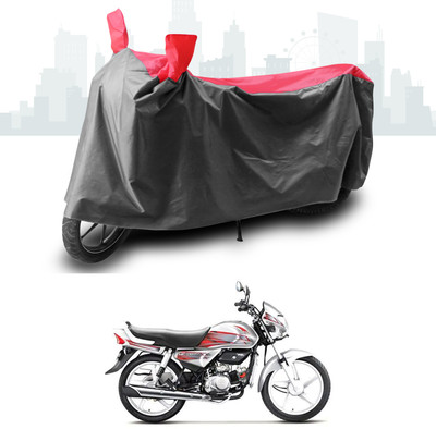 SEBONGO Two Wheeler Cover for Hero(HF Deluxe, Grey, Red)