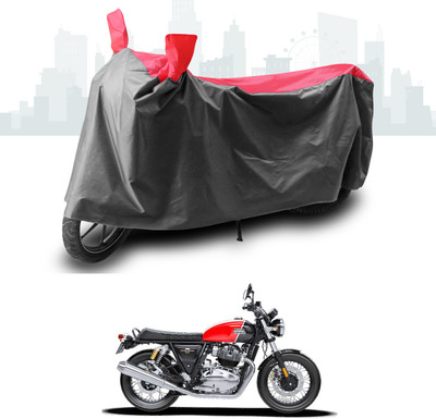 SEBONGO Two Wheeler Cover for Royal Enfield(Interceptor 650, Grey, Red)