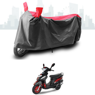 ANTHUB Two Wheeler Cover for Mahindra(Duro 125, Grey, Red)