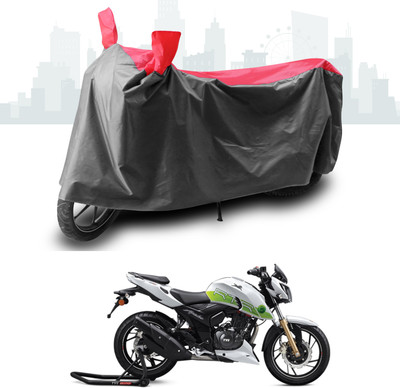 ANTHUB Two Wheeler Cover for TVS(Apache, Grey, Red)