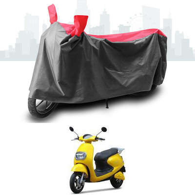 SEBONGO Two Wheeler Cover for Techo Electra(Emerge, Grey, Red)