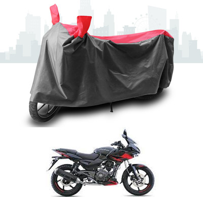ANTHUB Two Wheeler Cover for Bajaj(Pulsar 220F, Grey, Red)