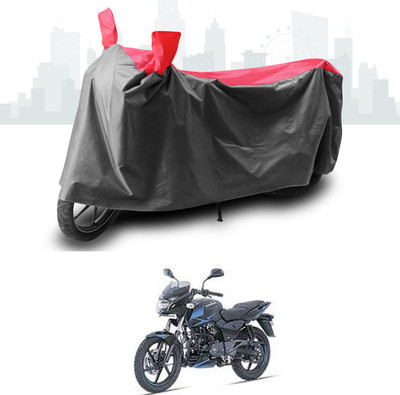 ANTHUB Waterproof Two Wheeler Cover for Bajaj(Pulsar 150 DTS-i, Grey, Red)