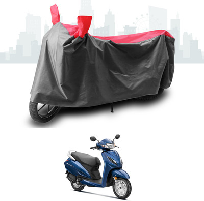 SEBONGO Two Wheeler Cover for Honda(Activa, Grey, Red)