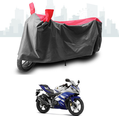 ANTHUB Two Wheeler Cover for Yamaha(R15 s, Grey, Red)