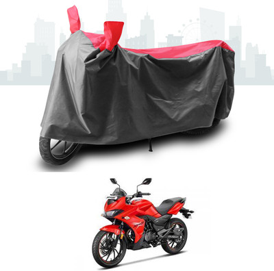SEBONGO Two Wheeler Cover for Hero(Xtreme, Grey, Red)