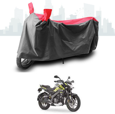 SEBONGO Two Wheeler Cover for Bajaj(Pulsar 200 NS DTS-i, Grey, Red)