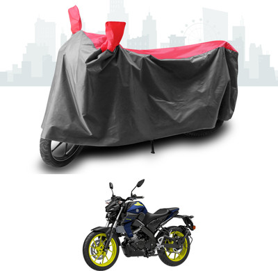 SEBONGO Two Wheeler Cover for Yamaha(MT-15, Grey, Red)