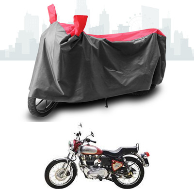 ANTHUB Two Wheeler Cover for Royal Enfield(Electra 5S, Grey, Red)