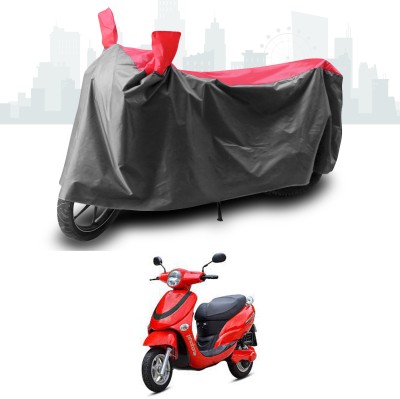 SEBONGO Two Wheeler Cover for Hero(Electric Photon, Grey, Red)