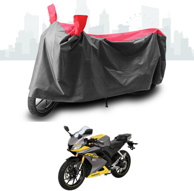 SEBONGO Two Wheeler Cover for Yamaha(R15 V3, Grey, Red)