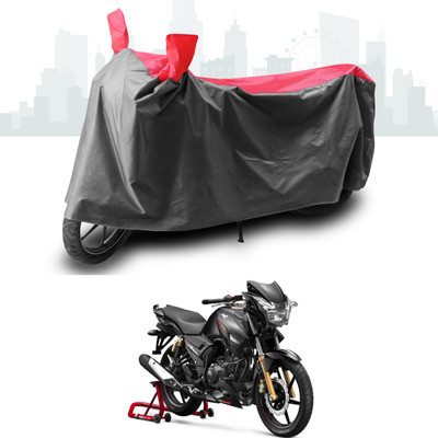 SEBONGO Two Wheeler Cover for TVS(Apache RTR 160, Grey, Red)