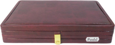 Triock Heavy Jewellery 12 Pendent Storage Box For Display Table-Top Display, Counter Jewellery Vanity Box(Brown)