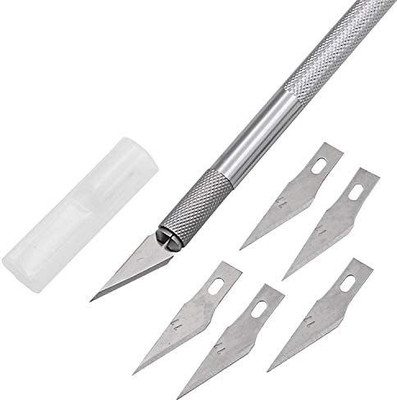 LRS S Metal Grip Hand-held Paper Cutter(Set Of 1, Silver)