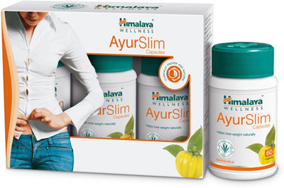 HIMALAYA HIM Ayurslim Capsules 60 for slim body slim fit (pack of ten3)(180 Capsules)