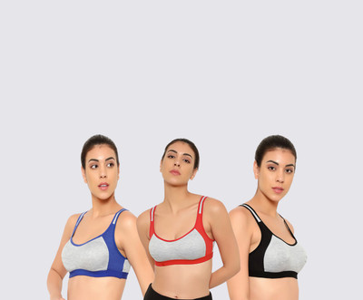 Zivosis Women Sports Non Padded Bra(Multicolor)
