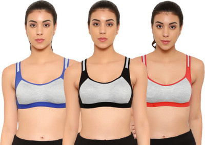 Lady One Women Sports Non Padded Bra(Multicolor)