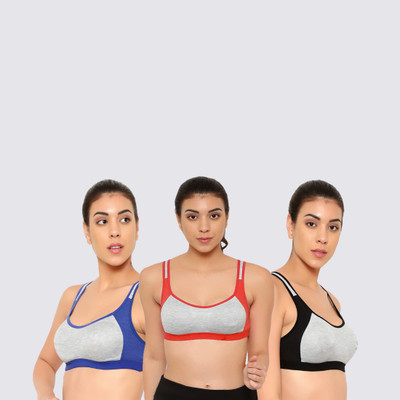 Zivosis Women Sports Non Padded Bra(Multicolor)