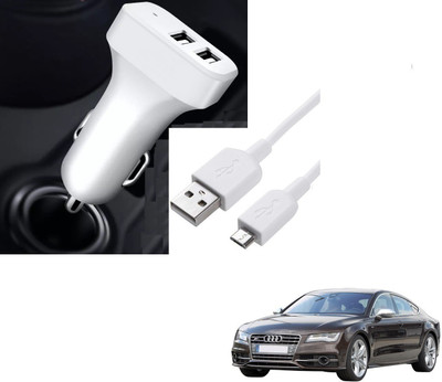 KOZDIKO 20.5 W Turbo Car Charger(White, With USB Cable)