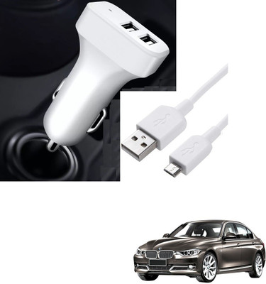 KOZDIKO 20.5 W Turbo Car Charger(White, With USB Cable)