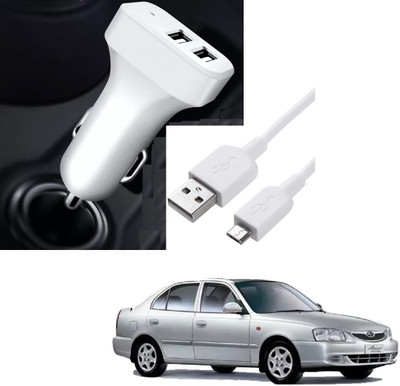 KOZDIKO 20.5 W Turbo Car Charger(White, With USB Cable)