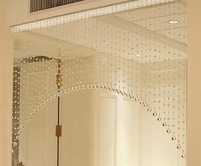 LightWave 105 cm (3 ft) Polyester Transparent Door Curtain Single Curtain(Solid, White)