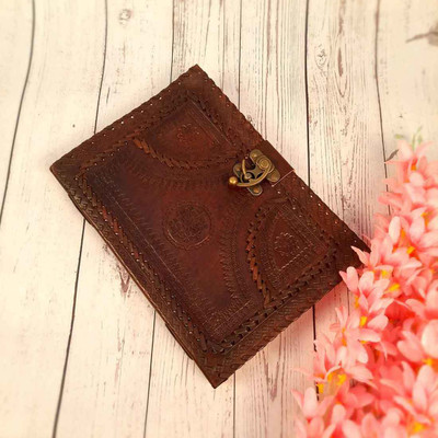 Apkamart Recycled Handmade A4 Diary Unruled 240 Pages(Brown)