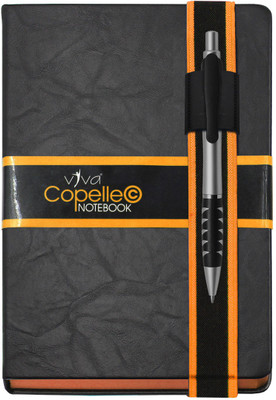 Viva Global COPELLE Designer Journal Notebook with Stylish & Sturdy Elastic Closure (NO PEN) A5 Journal Ruled+Checks+Dotted+Perforted 192 Pages(Orange+Black) Viva Global COPELLE Designer Journal Notebook with Stylish & Sturdy Elastic Closure (NO PEN) A5 Journal Ruled+Checks+Dotted+Perforted 192 Pages(Orange+Black)