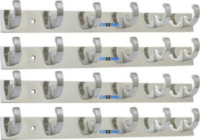 COSSIMO - CWC-04 High Grade Stainless Steel C-Type 6 Pin Wall Hanger - Set of 4 Door Hanger