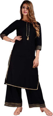 Deep Fashion Women Kurti Palazzo Set
