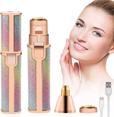 Taxila Eyebrow Upper lips and Chin Trimmer 2 in 1 For Women with USB Eyebrow Thread(10 cm, Pack of1)