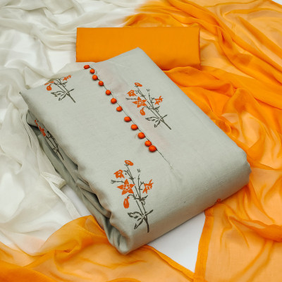 INITHI Cotton Blend Floral Print Salwar Suit Material