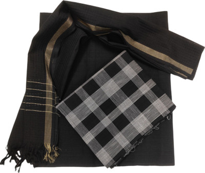 SHREE MAHAVEER HANDLOOMS Cotton Blend Checkered Salwar Suit Material