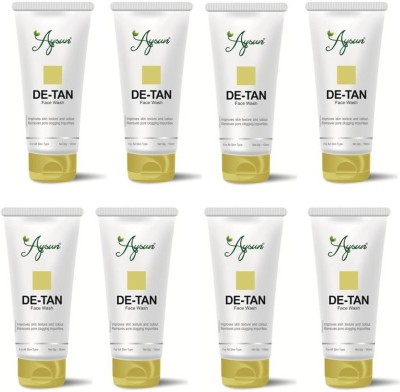 Aysun De-Tan Natural  Combo Pack of 8 Face Wash(800 ml)