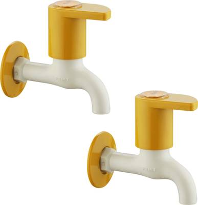 RUHE Gold Collection BIb Cock With Wall Flange PTMT Tap Set Of 2 Bib Tap Faucet