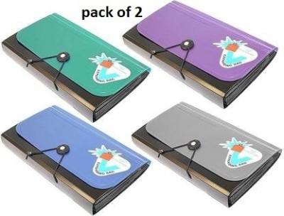 YourStationeryHouse Plastic Cheque Book Holder Case, Passbook Holder/Passport/Cash Storage(Set Of 2, Multicolor)